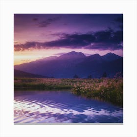 Sunset Over Lake 1 Canvas Print