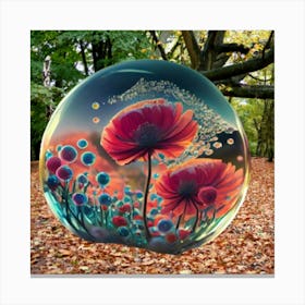 Poppies In The Park Canvas Print