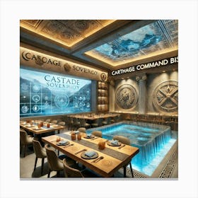 A Unique Restaurant Interior Concept Called The Ca Canvas Print