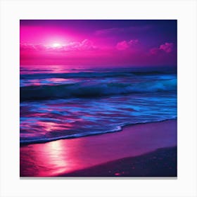 Sunset At The Beach 18 Canvas Print