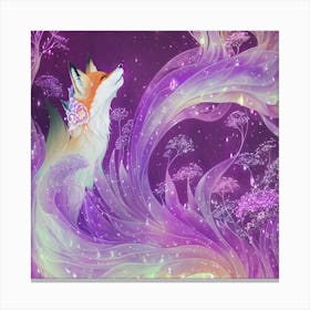 Enchanted Spirit Fox Lilac Canvas Print