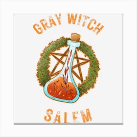 Gray Witch Salem Apothecary Potion Autumn Halloween Canvas Print