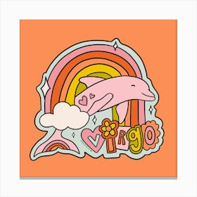 Virgo Dolphin Canvas Print