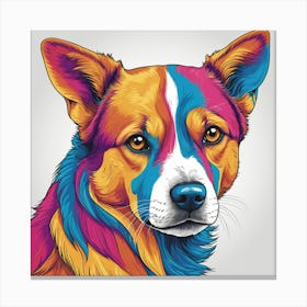 Colorful Dog Canvas Print