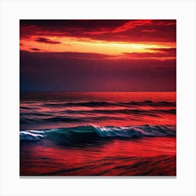 Sunset Over The Ocean 224 Canvas Print