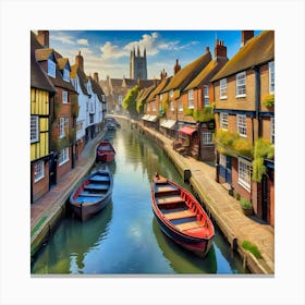 England Canals Canvas Print