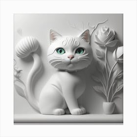 Cat With Green Eyes Canvas Print