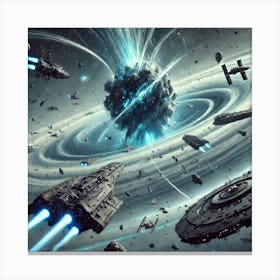 A Futuristic Sci Fi Scene Illustrating The Fle et D Canvas Print