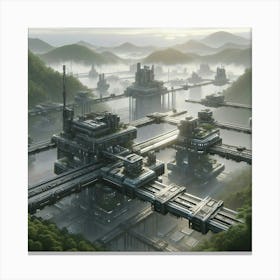 Futuristic City 16 Canvas Print