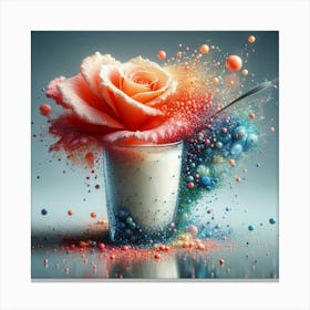 Rose In A Cup 1 Canvas Print