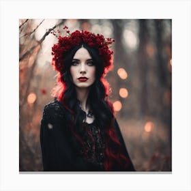 Pretty Gothic Girl Canvas Print