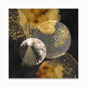 Gold And Black Abstract Painting 3 Canvas Print