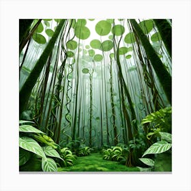 Ferns In The Jungle Canvas Print