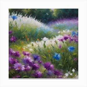 Flowers In The Meadow Canvas Print