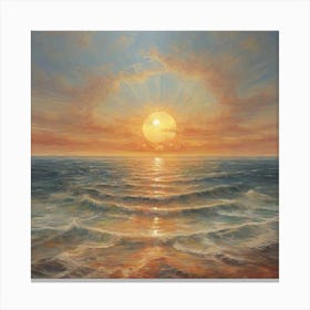 Sun with sea 1 Canvas Print