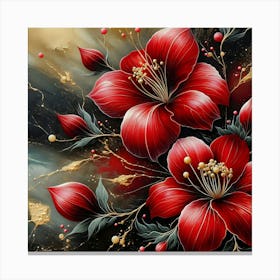 Red Flowers 2 Canvas Print