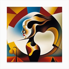 Her in abstract 6 Canvas Print