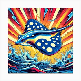 Electric Stingray, Pop Art 3 Canvas Print