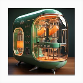 Retro Coffee Machine Canvas Print