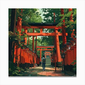 Fushigi Tori Gate Canvas Print