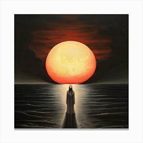 Sun Rises Over The Ocean Canvas Print