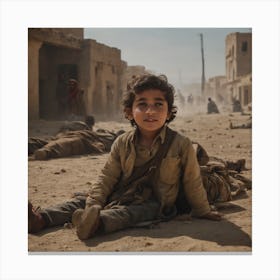 A boy photo during war 1 Canvas Print