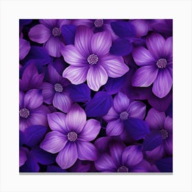 Purple Flowers Wallpaper 1 Canvas Print