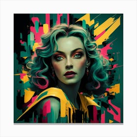 Neon Girl 3 Canvas Print