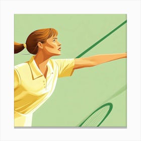 The Power Serve: A Tennis Player in Action Canvas Print