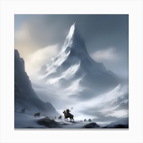 A Dangerous Journey - Icy Mountain Canvas Print