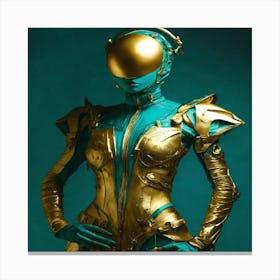 Woman In A Gold Costume Canvas Print
