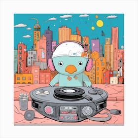 Dj Bird Canvas Print