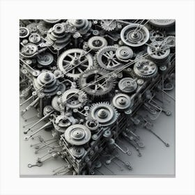 Heart Of Gears Canvas Print