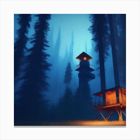 Cabin In The Woods Canvas Print