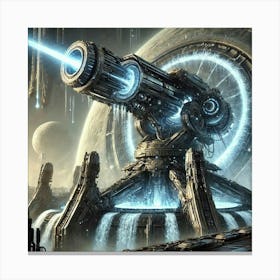 A High Tech, Sci Fi Scene Featuring The Cascade Co Canvas Print