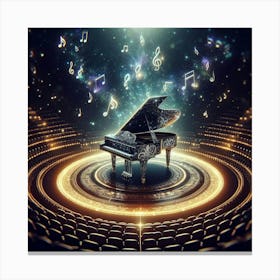 Grand Piano In The Auditorium Canvas Print