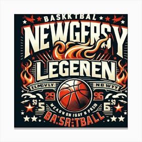 New Jersey Legends Basketball Canvas Print