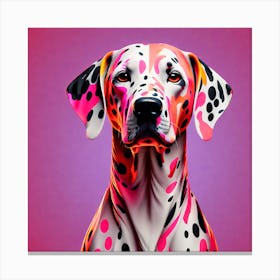 Dalmatian Canvas Print, Dalmatian, colorful dog illustration, dog portrait, animal illustration, digital art, pet art, dog artwork, dog drawing, dog painting, dog wallpaper, dog background, dog lover gift, dog décor, dog poster, dog print, pet, dog, dog art Canvas Print
