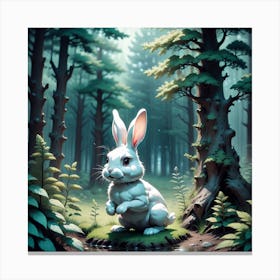 Rabbit In The Woods 50 Canvas Print