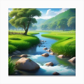 River In The Countryside 2 Canvas Print