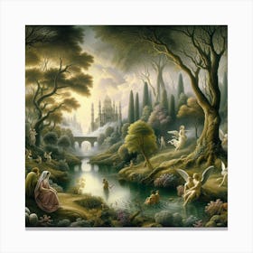 Angels In The Forest Canvas Print