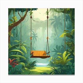 Graphic Design Jungle Swing Art 3 Canvas Print