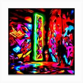 Psychedelic Graffiti Street Canvas Print