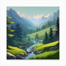 Landscape Painting 93 Canvas Print