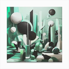 Abstraction Texture Green Canvas Print