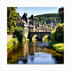 Village By The River Canvas Print