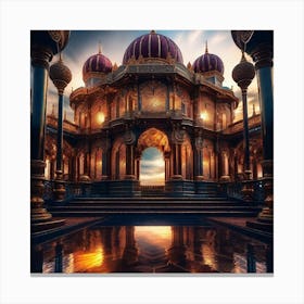 Palace At Sunset Canvas Print