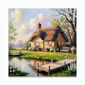 Cottage By The Pond 2 Toile