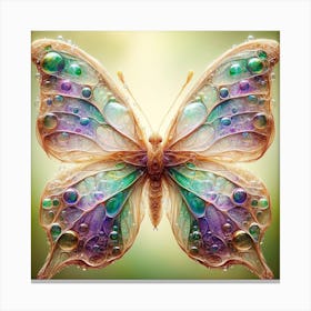 Butterfly With Water Droplets Canvas Print