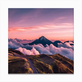 Sunrise Over The Mountains Canvas Print